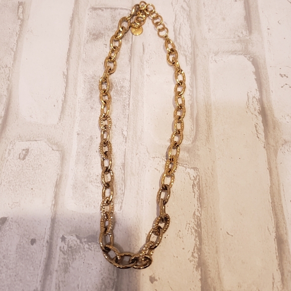 Stella & dot gold tone pave link necklace - Picture 2 of 9